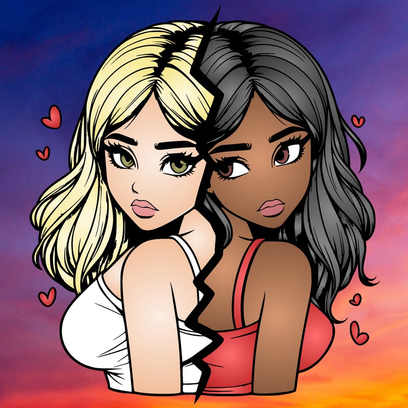 realistic girl split