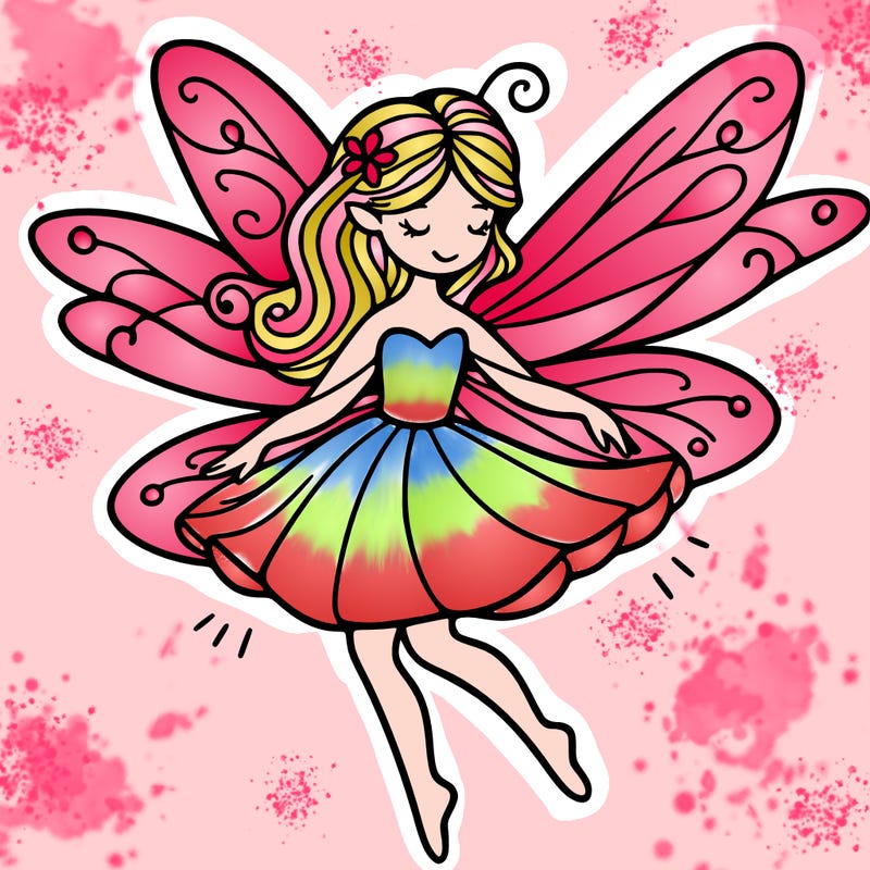 create a fairy with wings flying