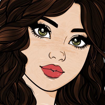 beautiful realistic girl close up to the camera with wavy hair,