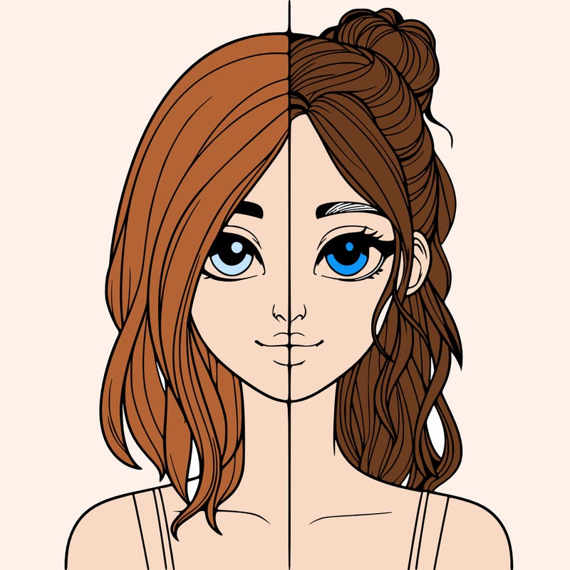 realistic girl split