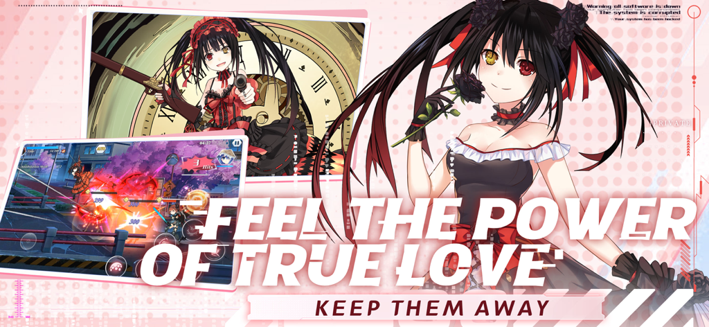 Date A Live: Spirit Echo - Date A Live Spirit Echo promotional image featuring Kurumi Tokisaki and ARPG combat
