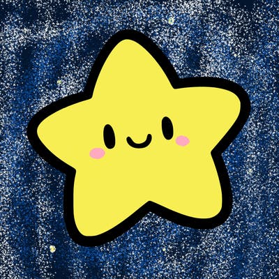 one star in the sky without a face