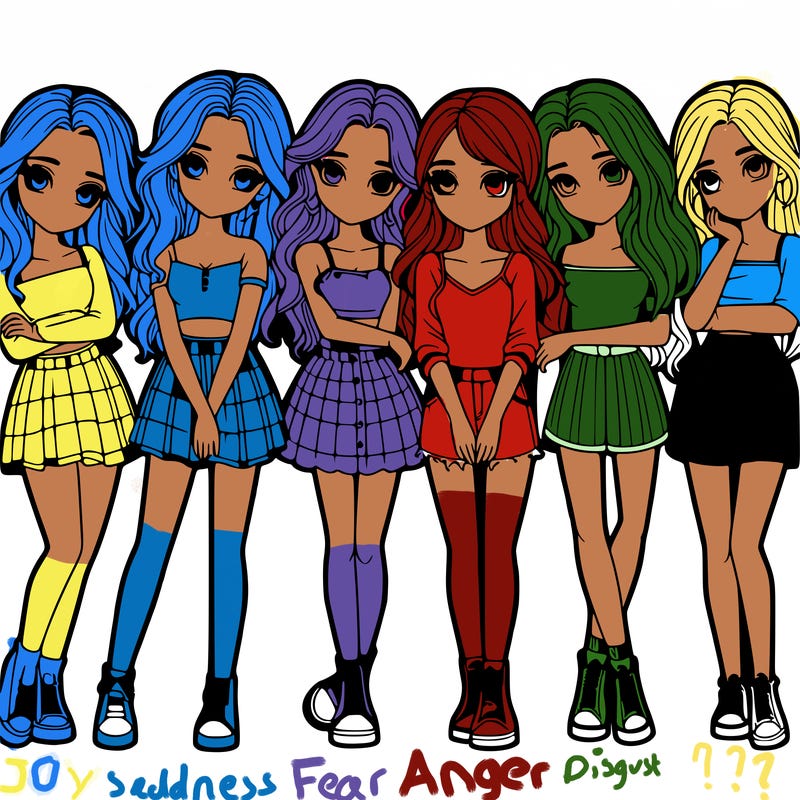 a group of girls realistic