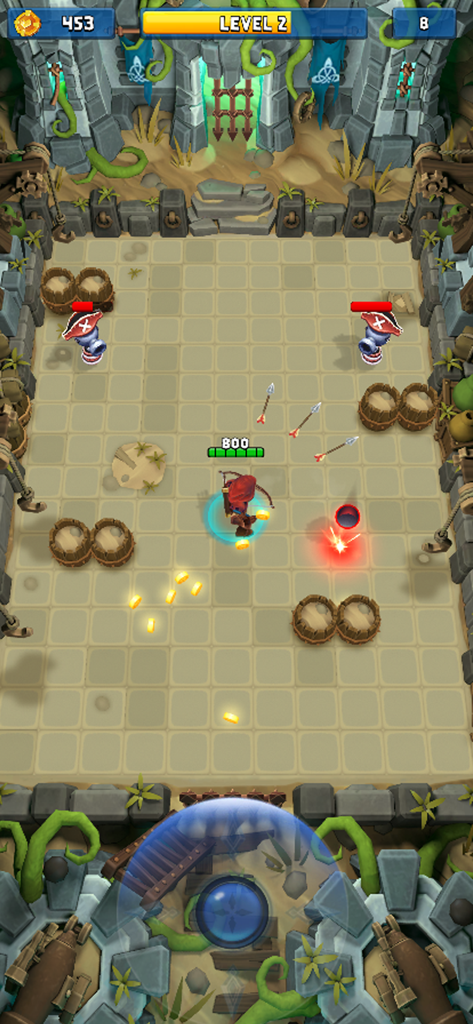 Combat Quest: Idle Dungeon RPG - Combat Questのダンジョンレベルで敵と戦い、金貨を収集するアーチャーヒーロー