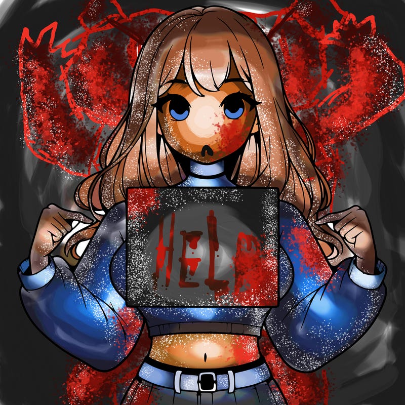 girl holding a blank sign in a long sleeve crop top