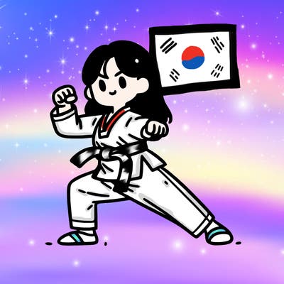 female taekwondo taeguk