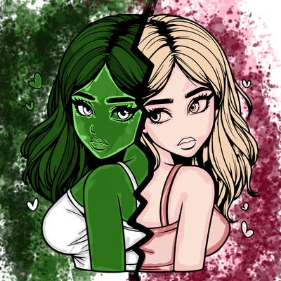 realistic girl split