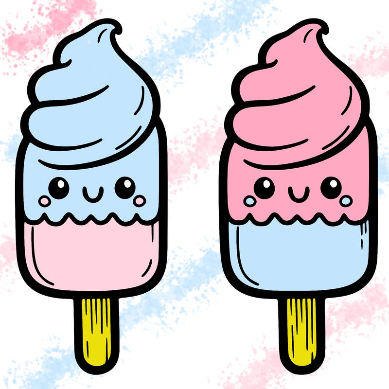 cute ice cream popsicle