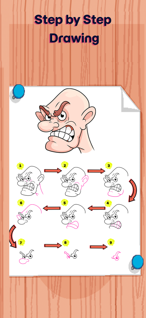 Drawing & Paint : Ar Drawing - Step by step drawing tutorial for a cartoon character head