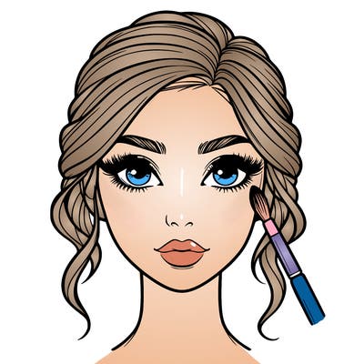 realistic person with makeup