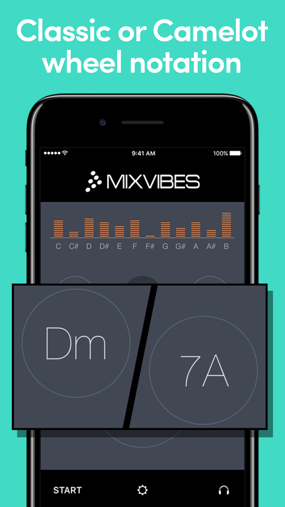 Key Detect app interface showing classic and Camelot wheel music key notations