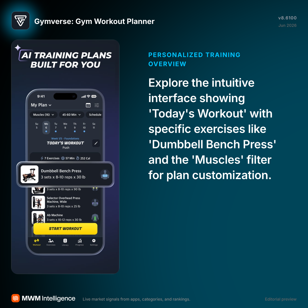 Gymverse: Gym Workout Planner - Health & Fitness App | MWM