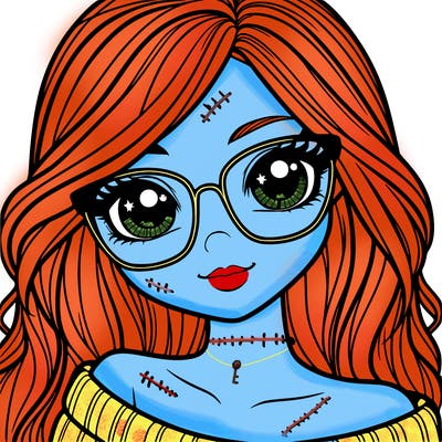 girl with beautiful eyes, hair, and glasses