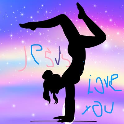 a woman doing a handstand