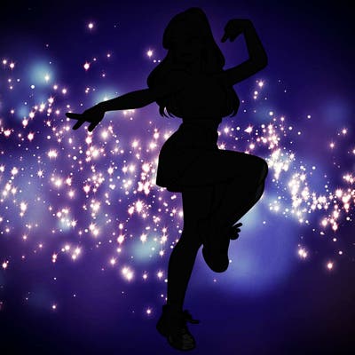 realistic girl dancing