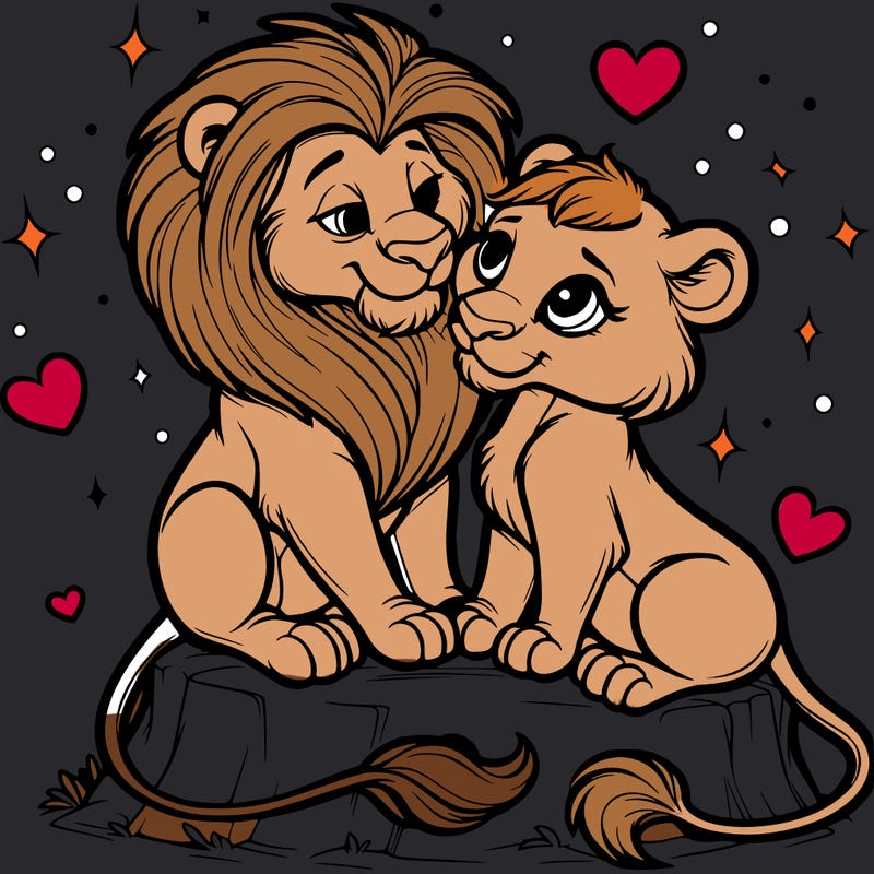 lion and lioness inlove