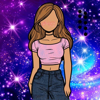 girl with a crop top and jeans