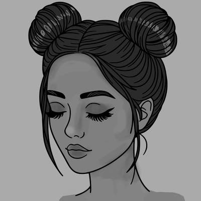 woman with hair buns