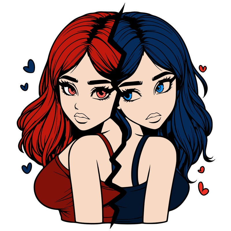 realistic girl split