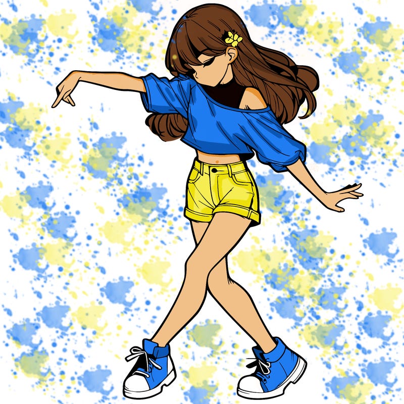 realistic girl danceing
