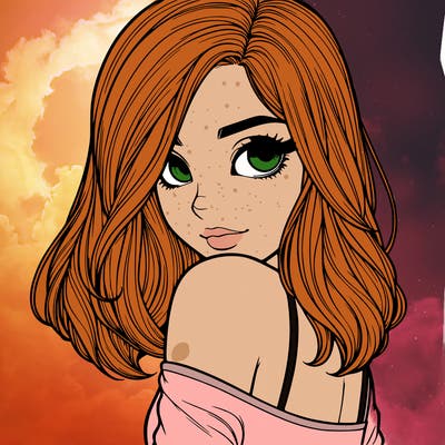 realistic girl, looking over her shoulder