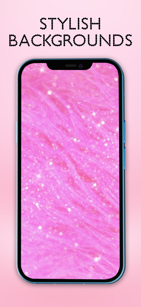 Shiny: Glitter Live Wallpapers - Un elegante fondo de pantalla animado de purpurina rosa en una pantalla de iPhone