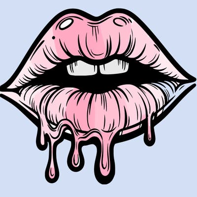 lips that look realistic and drip