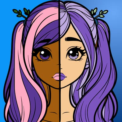 realistic girl split