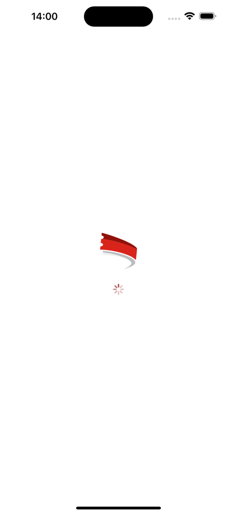 Pantalla de carga de la aplicación Banca do Ingresso con un logo de entrada.