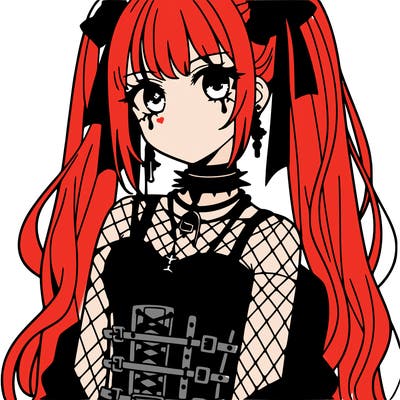 goth anime girl