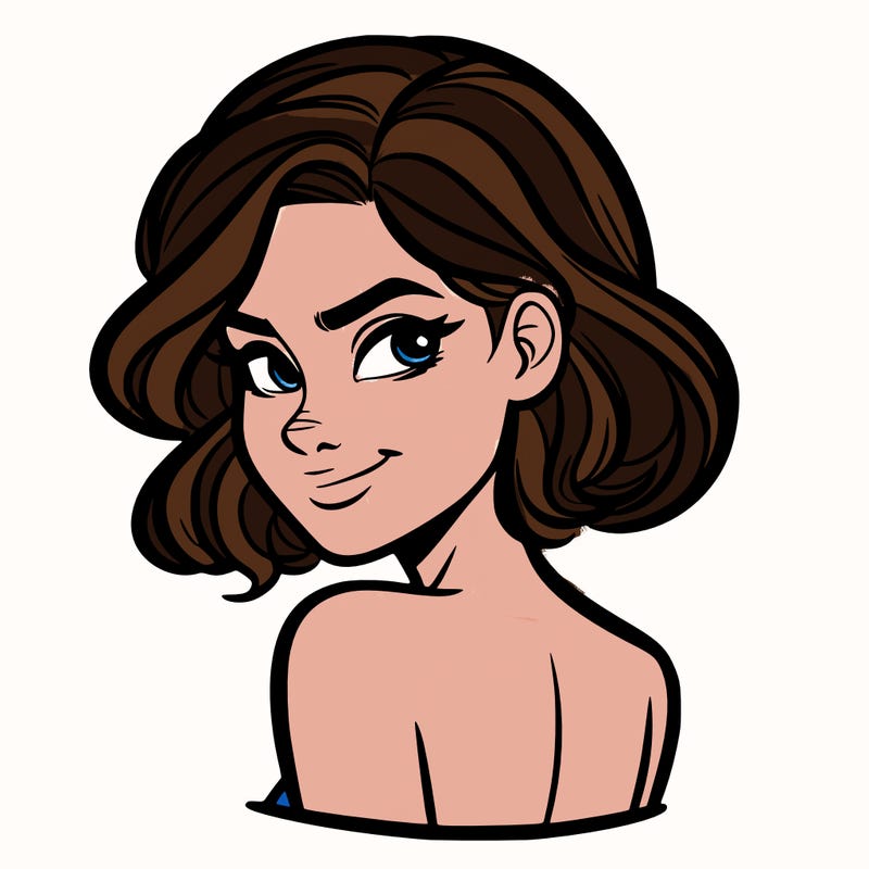 portrait of a woman looking over her shoulder smirking