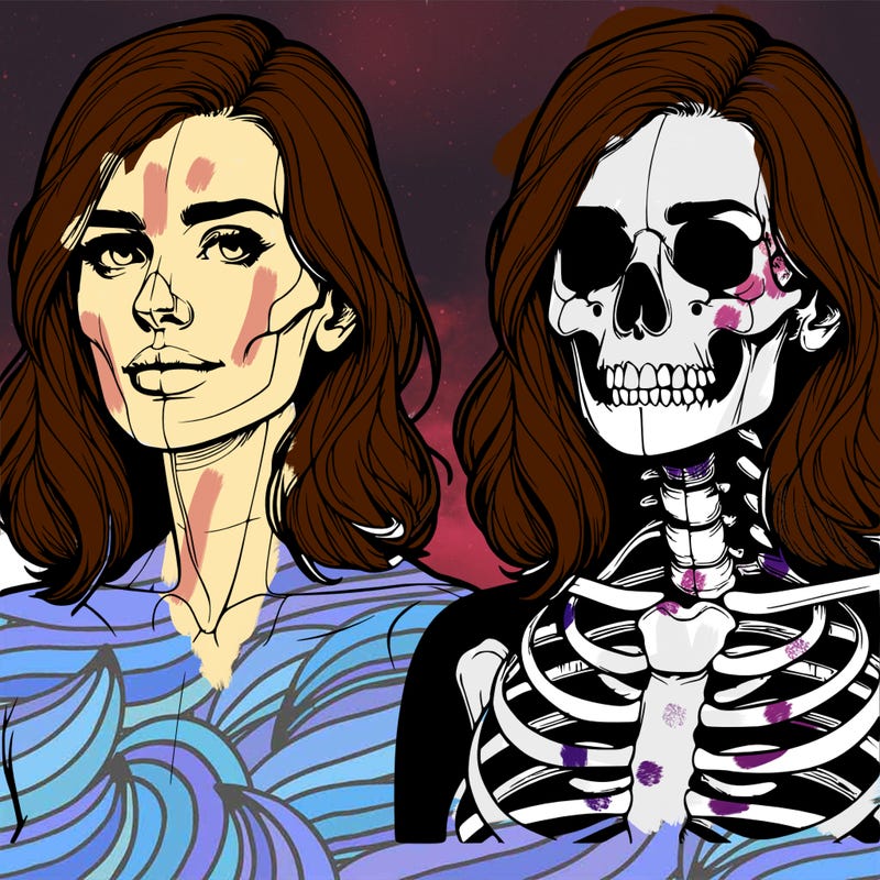 realistic skeleton woman