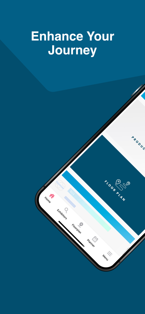 2026 AHR Expo - Interface of the 2026 AHR Expo app showing the floor plan section and navigation menu