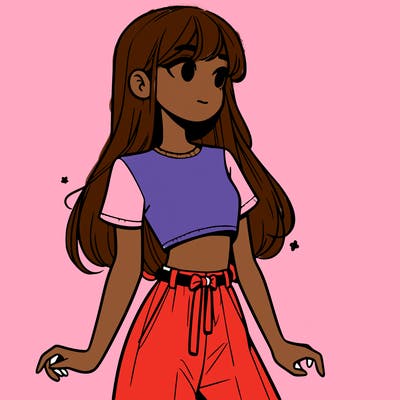 girl in a cute crop top