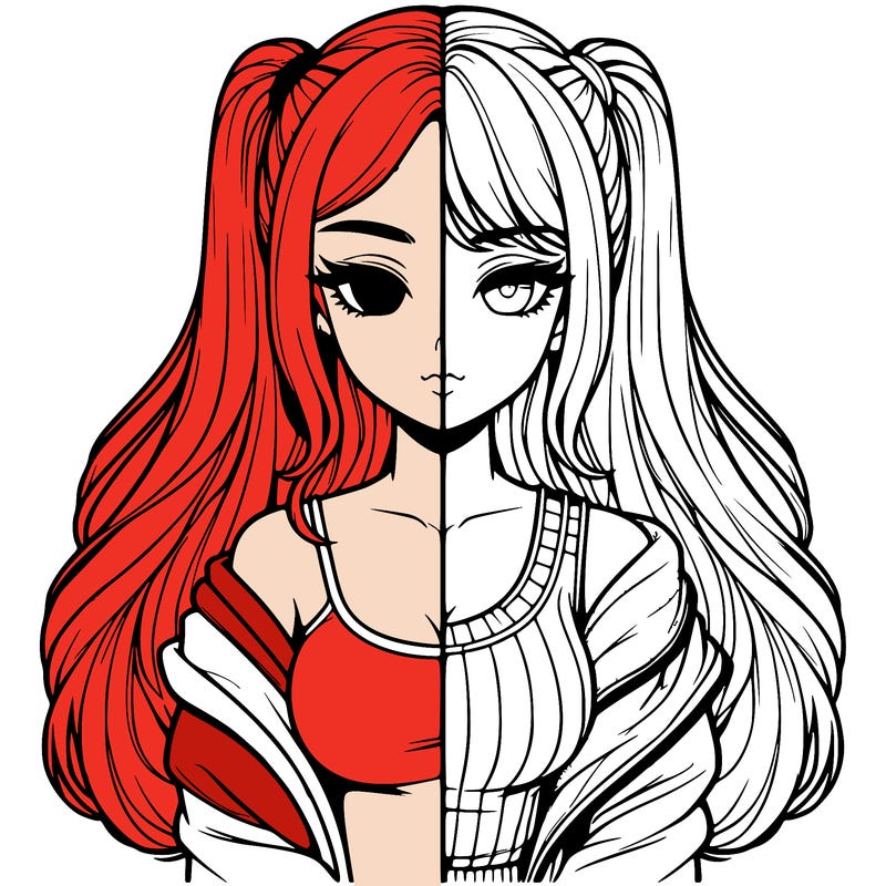 realistic girl split