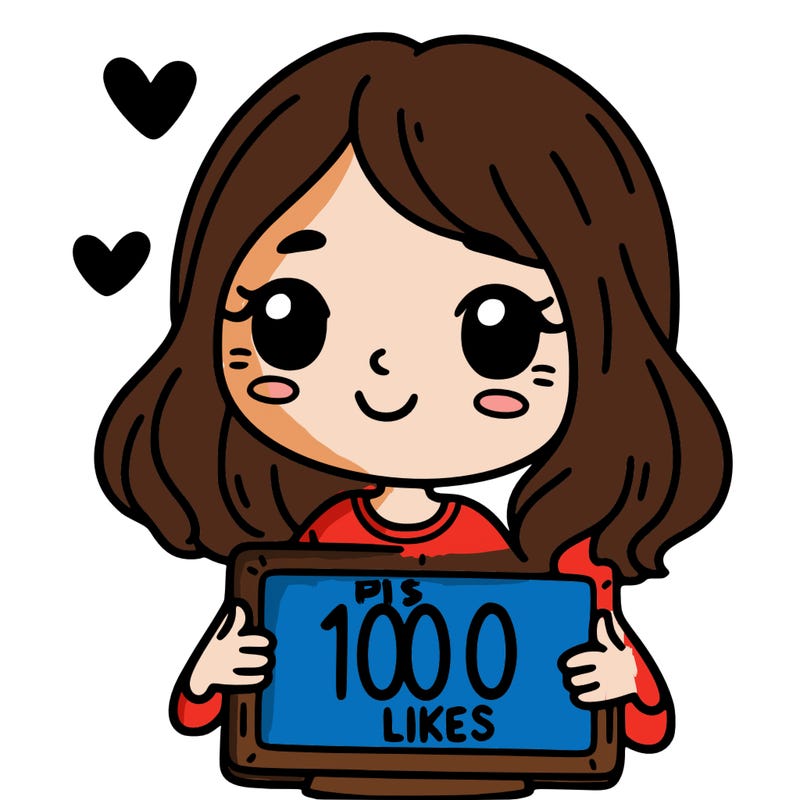 girl with 100 likes on a sign