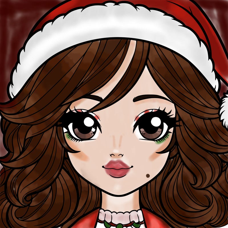 realistic christmas girl