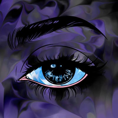 eye closed realistic