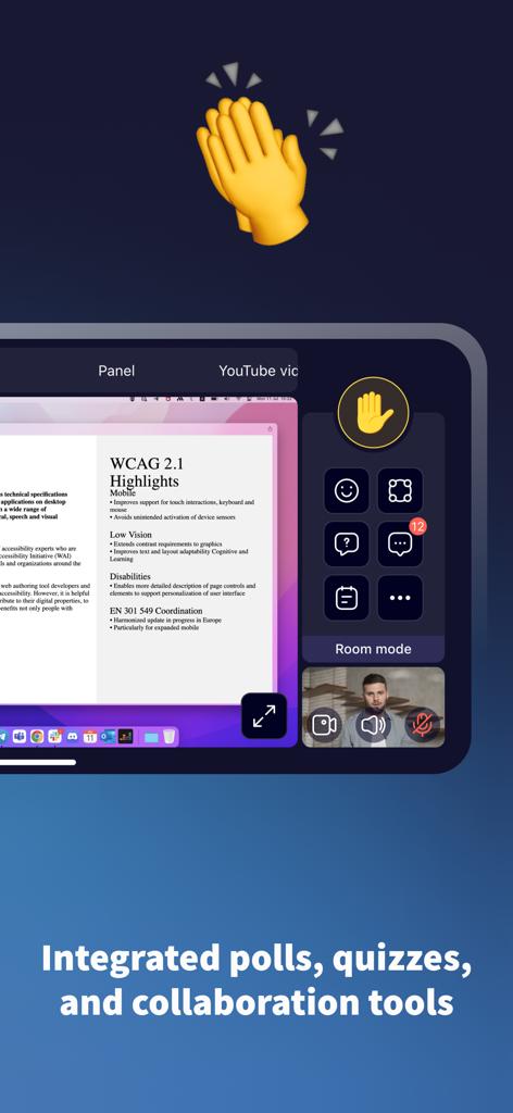 Engageli - Engageli app interface showing integrated polls quizzes and collaboration tools in a virtual classroom