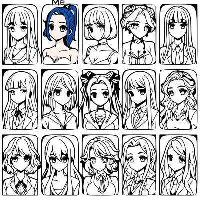 girls that look diffrent anime