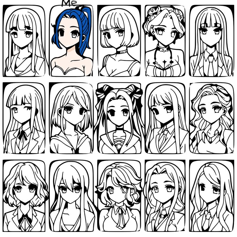 girls that look diffrent anime