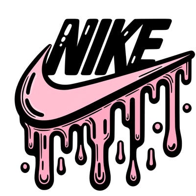 dripping nike logo