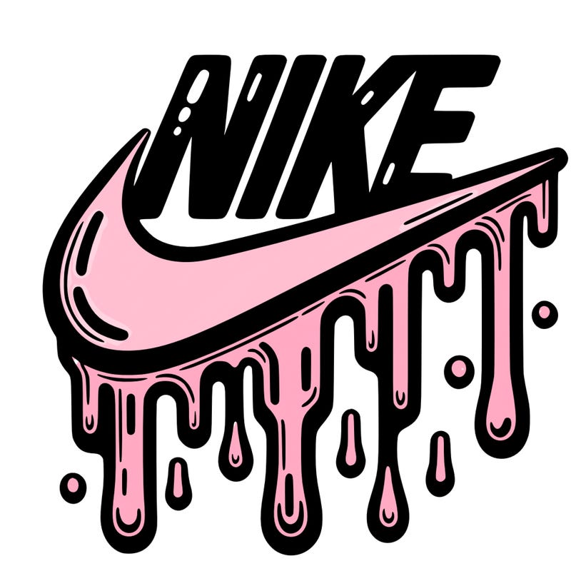 dripping nike logo