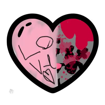 a blank heart