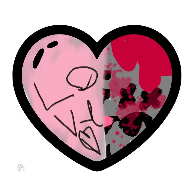 a blank heart