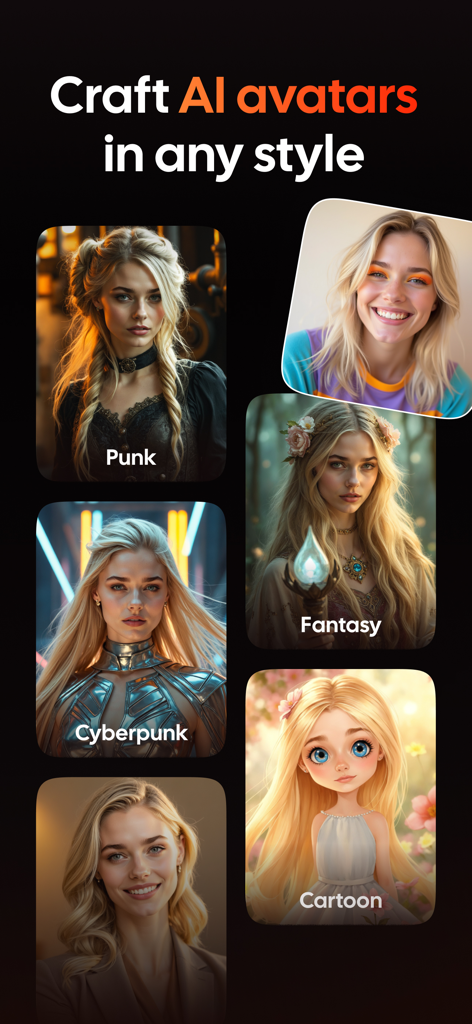 JGGL: AI Generated Images - A collection of AI generated avatars in punk fantasy cyberpunk and cartoon styles on JGGL