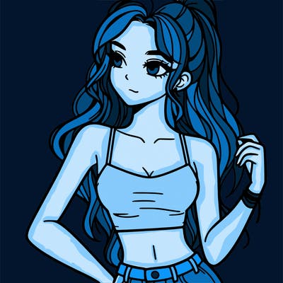 girl in crop top
