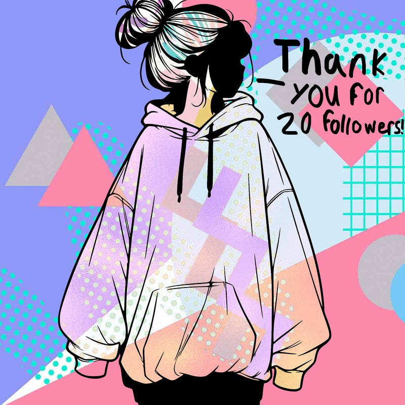 realistic girl with a oversized sweatshirt on and a bun