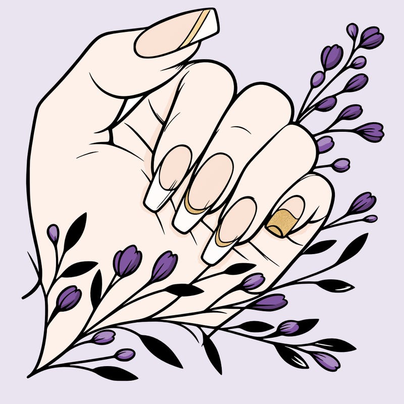 nails with french tip