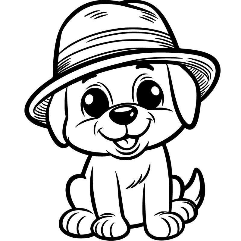 a dog with a hat